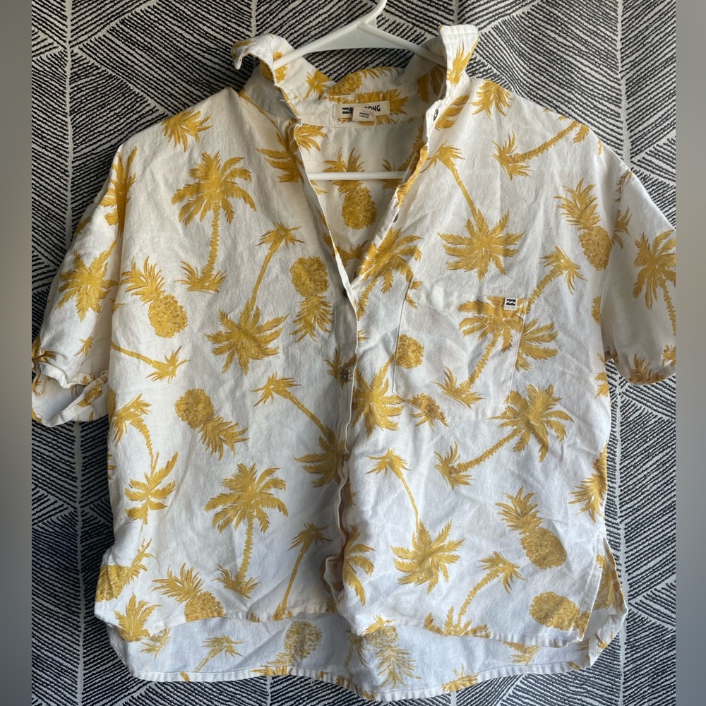 Summer yellow Hawaiian Shirt